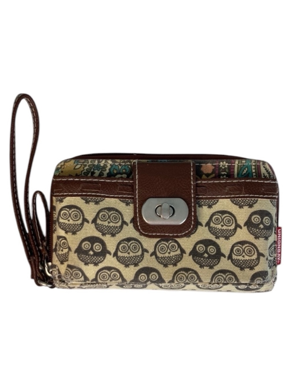 UNIONBAY Owl & Paisley Wallet Wristlet